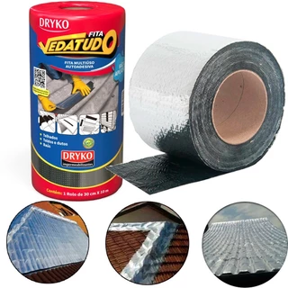 Fita manta asfáltica auto adesiva aluminizada multiuso 30 cm x 10 m em Oferta na Shopee