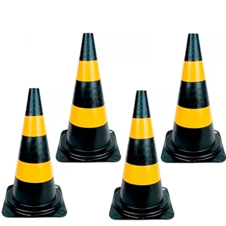 Kit 4 Cones para sinalização 75cm 2 faixas - RM-44 Multimarcas em Oferta na Shopee