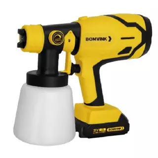 Pistola de pintura pulverizadora a bateria 21V com 2 baterias - BOM-9770 - Bomvink em Oferta na Shopee