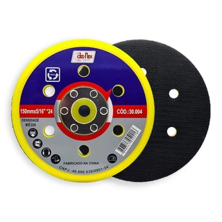 Disco de borracha para lixa 6" com ventosa - 030.004 Disflex em Oferta na Shopee