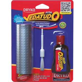 Fita adesiva impermeabilizante 10 cm x 1 m vedatudo - DRYKOFITA - Dryko em Oferta na Shopee