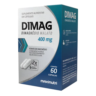Dimag Dimalato de Magnésio 400mg 60 Cápsulas - Maxinutri em Oferta na Shopee
