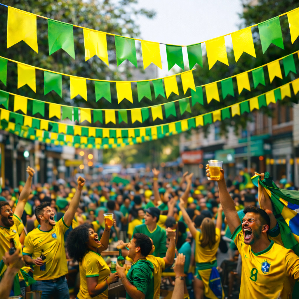 100m Bandeirinha Copa Mundo Verde E Amarela Brasil Plástico em Oferta na Shopee