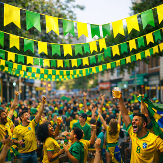 Bandeirinha Verde E Amarela