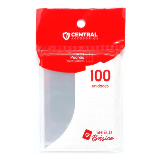Kit 100 Sleeves Central Shield Básico Cards Cartas Pokemon Novo