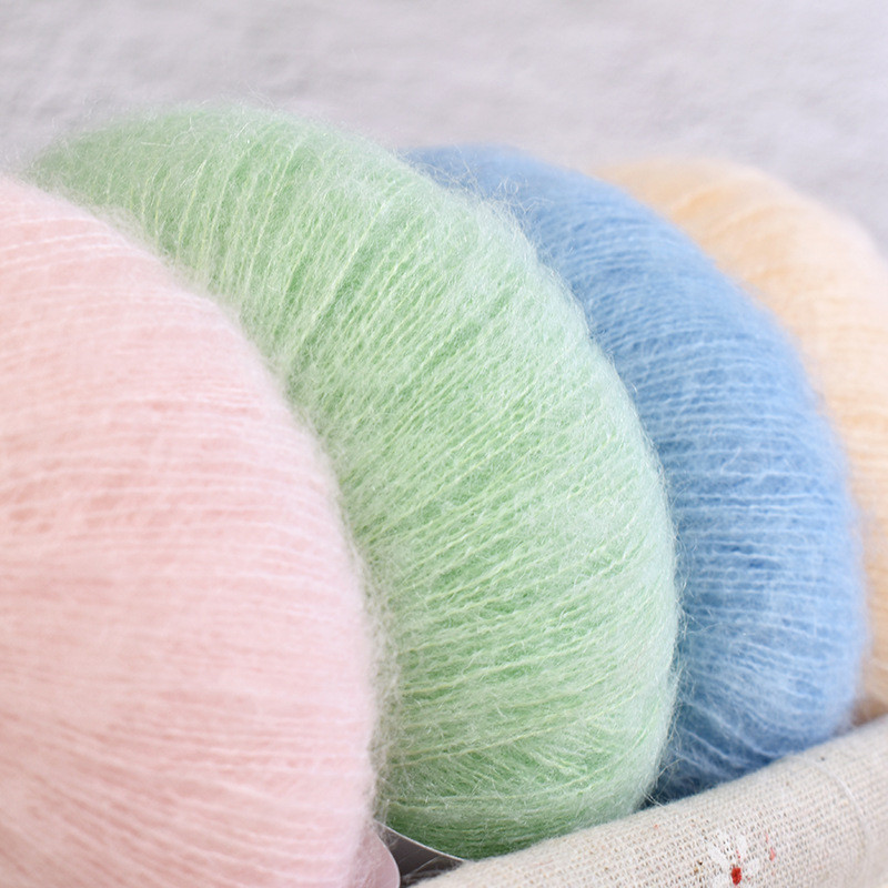 100g Fio Mohair De Cabelo Longo Fofo Premium Macio Anti-Pilling De