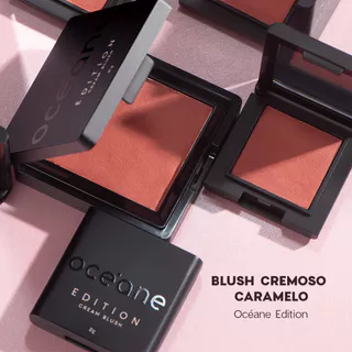 Mini Blush Cremoso Caramelo - Cream Blush Caramel Océane Edition 2g em Oferta na Shopee