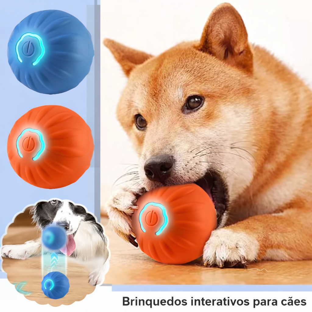 Bola Interativa para Cachorro Brinquedo Automático Inteligente Bola que ...