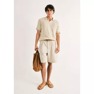 Bermuda Masculina Reta Em Sarja em Oferta na Shopee