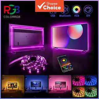 Luz De Tira Música Sincronização RGB APP Controle Remoto LED TV Backlight 5V Alimentado Por USB Decoração Flexível Ano N em Oferta na Shopee