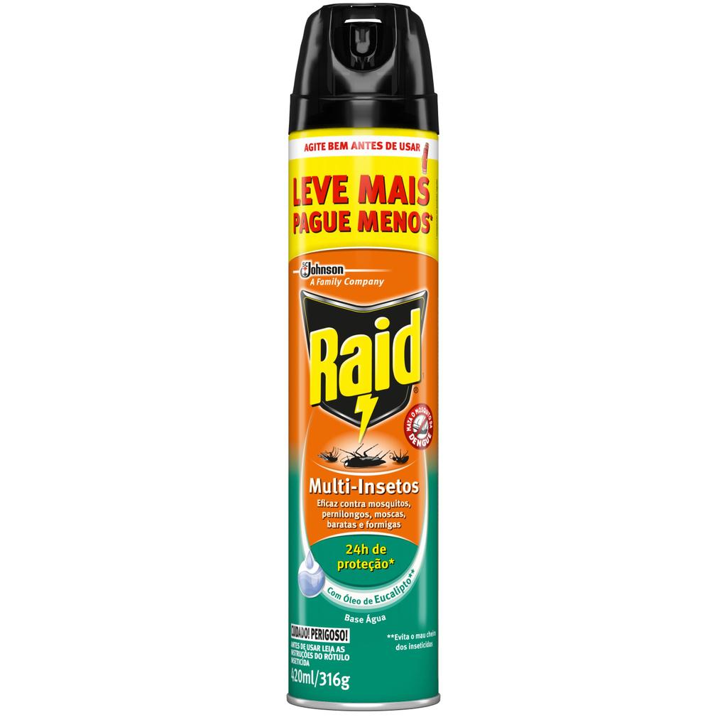 Inseticida Raid Multi-insetos Spray Base Água Eucalipto Leve Mais Pague ...