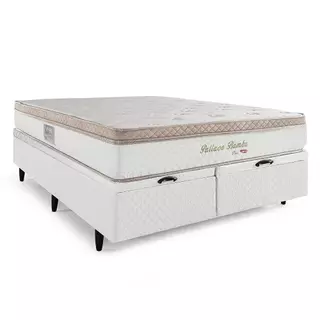 Cama Baú King Herval Pallace Bambu, Molas Ensacadas, 78x193x203 cm em Oferta na Shopee