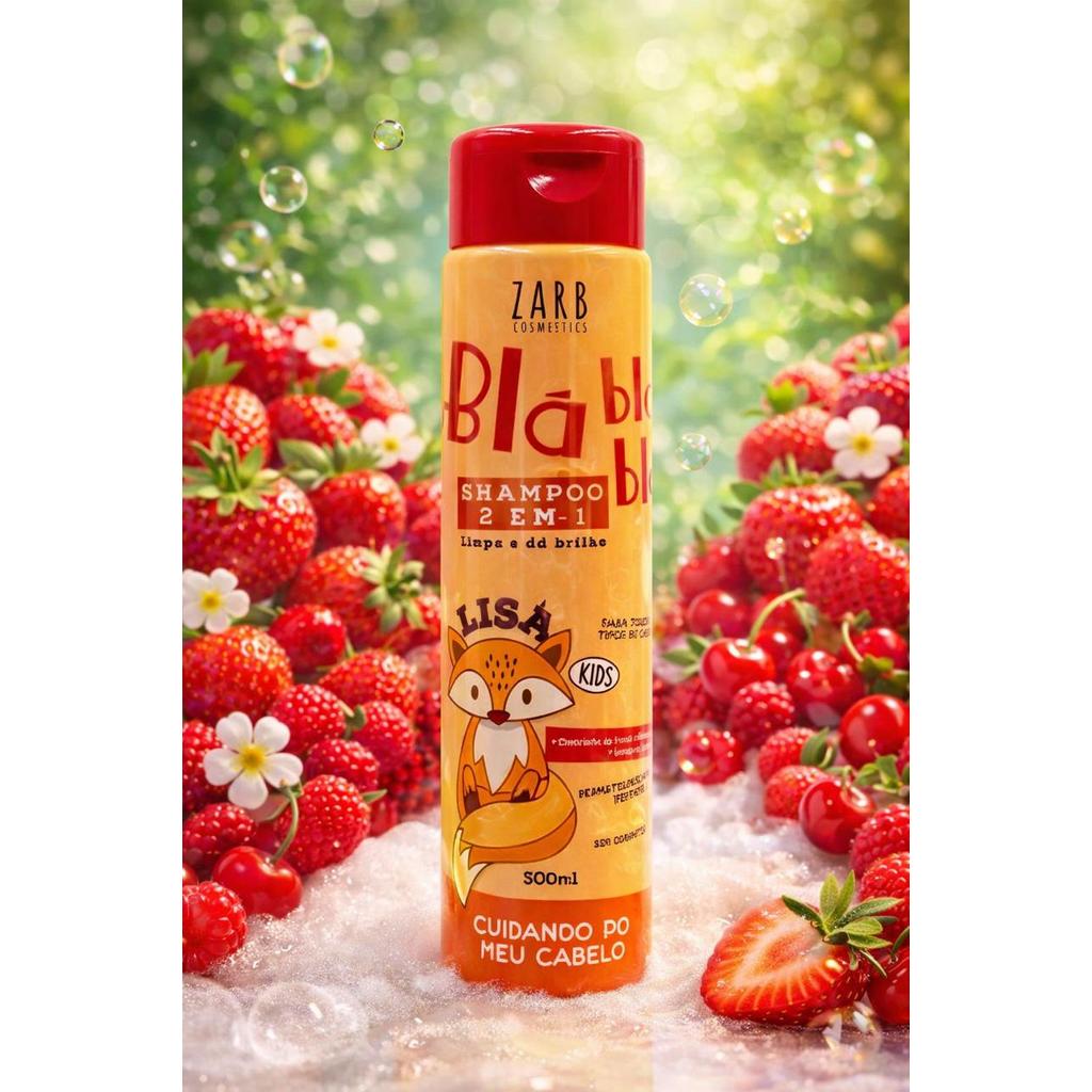 SHAMPOO 2 EM 1 BLABLABLA KIDS LISA FRUTAS VERMELHAS 300 ML | Shopee Brasil