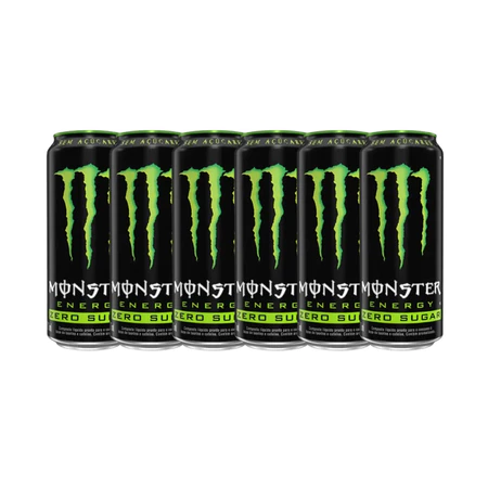 Kit com 6 Energético Zero Açúcar Monster 473m