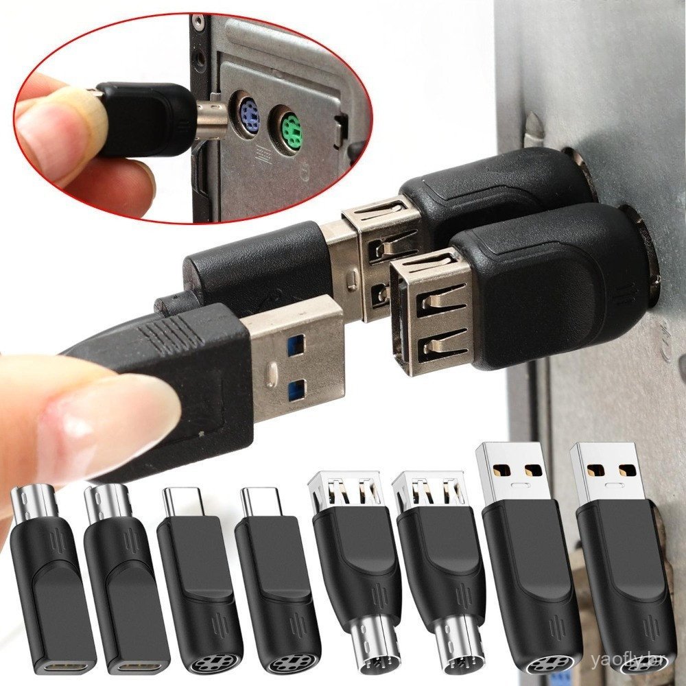 Conversor USB de porta dupla para PS2, adaptador de interface PS2 de ...