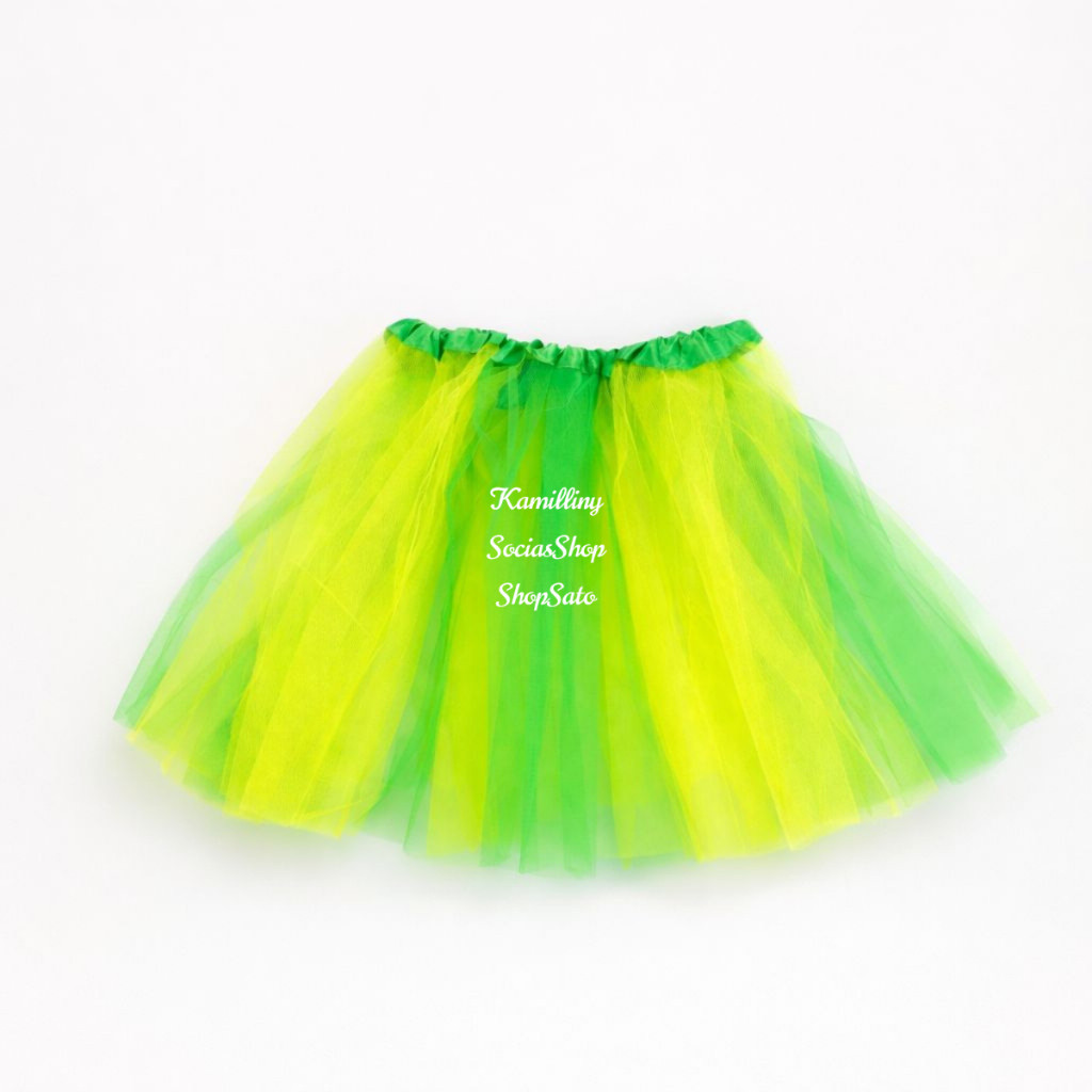 Saia Tule Brasil Verde e Amarelo 40cm Copa do Mundo em Oferta na Shopee