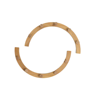 kit 2 cabideiros arcos circulo redondo modulares de bambu 5 pinos cada - Oikos em Oferta na Shopee