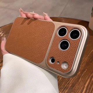 Capa De Silicone Líquido De Couro Com Textura De Lichia Compatível Iphone 17 16 15 14 13 12 11 Pro Max Plus Soft Shell À
