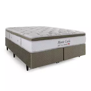 Cama Box King Herval Monte Carlo, Molas Ensacadas, 72x193x203 cm em Oferta na Shopee