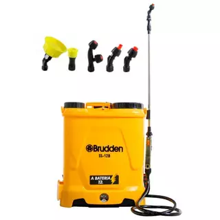 Pulverizador costal agrícola a bateria 12 litros com 5 bicos - SS-12B Brudden em Oferta na Shopee