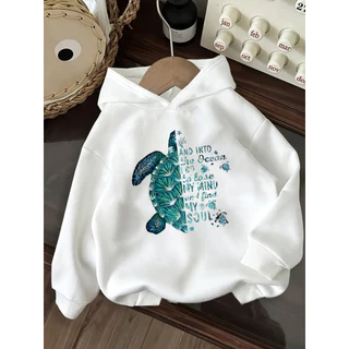 Blusa de Frio Moletom Capuz Casual Unissex Pulover Design Elegante Tartaruga Unissex Lançamento Outono Inverno