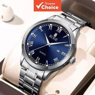RUIGE Relógio de Moda Masculino, Calendário, Aço Inoxidável, Versátil, Relógio de Quartzo Masculino de Negócios N15-4 em Oferta na Shopee