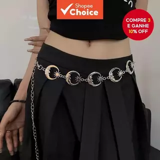 Corrente De Cintura Ajustável Gravada Com Lua Retrô Para Mulheres Festas De Fim De Semana E Praia No Escritório em Oferta na Shopee