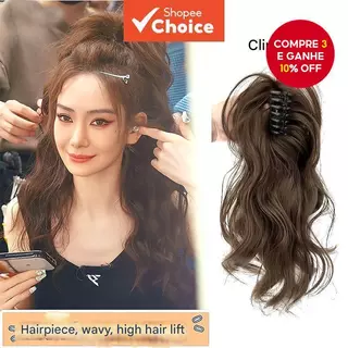 Natural Encaracolado Rabo De Cavalo Alto Peruca Extensão Do Cabelo Com Clipe De Garra Estilo Americano Doce E Picante Me em Oferta na Shopee