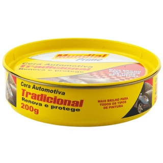 Cera automotiva auto brilho 200g - PT04000001 - Mundial Prime em Oferta na Shopee
