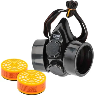Respirador semifacial CG 306 com 2 cartuchos R 203 - Carbografite em Oferta na Shopee