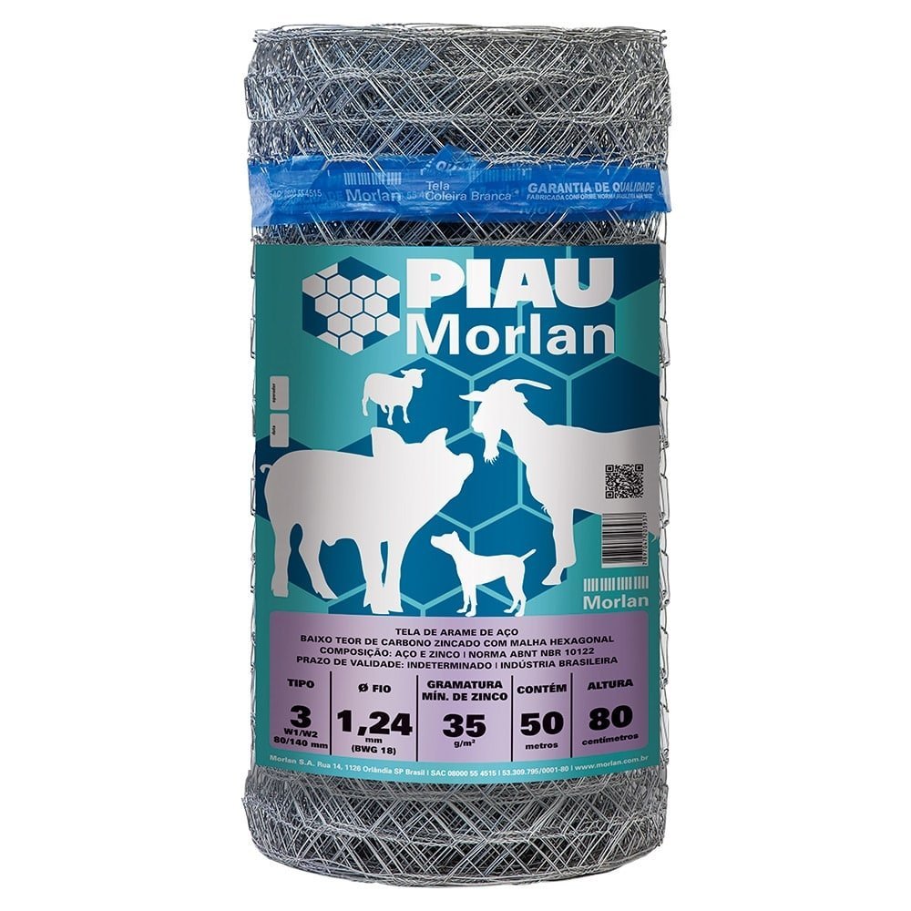 Tela Piau Morlan Mangueirão 3x18x0,80m 50m