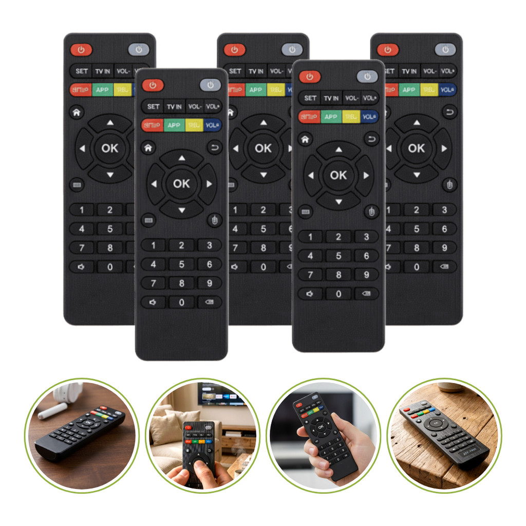 Kit 5 Controle Remoto Tv Box Smart 4k Pro | Shopee Brasil
