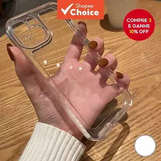 Simples Claro Cristal À Prova De Choque Caso De Telefone Compatível Para IPhone 15 14 13 12 11 Pro Max X XR 8 7 Plus Res em Oferta na Shopee