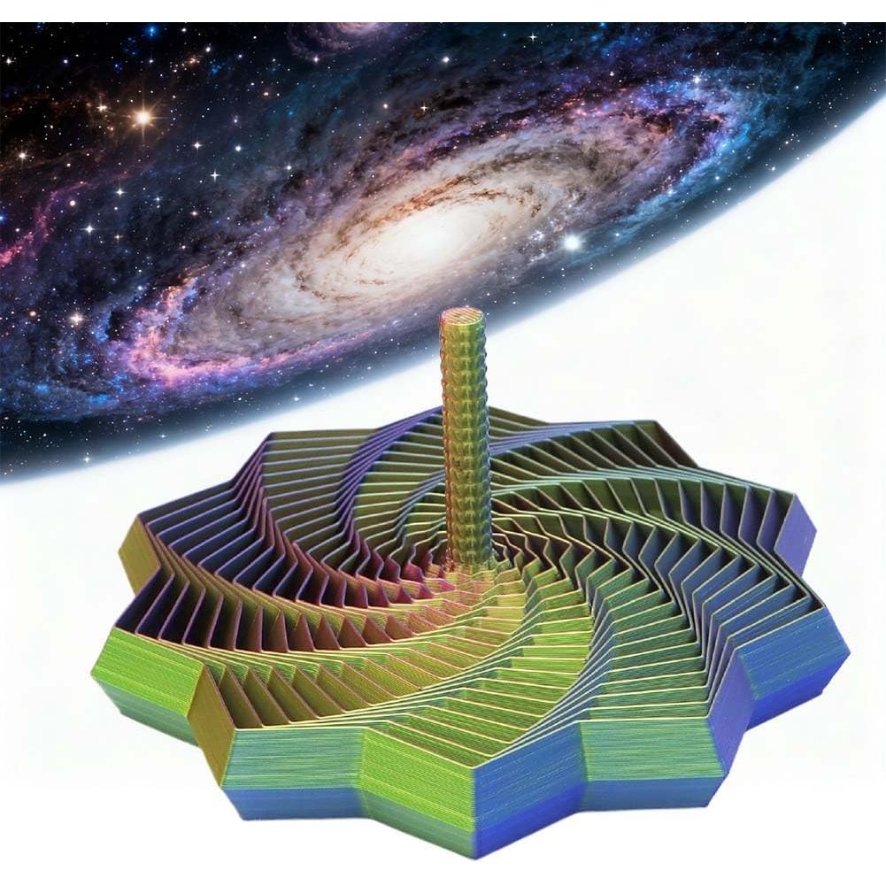 Estrella Sensorial Expandible Impresa En 3D – Hexágono Fractal De 8.9 Cm Con Asa, Anti-estrés Para Adultos Y Regalos (Morado, Verde, Rojo O Azul)