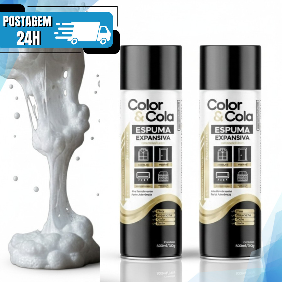 Espuma Expansiva Spray 500ml para Vedação Telhado Porta Profissional ...