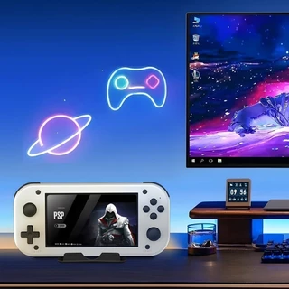 O Console de jogos portátil com tela LCD de 4,3" Quad-core, até 1,2 GHz, 25 emuladores clássicos em Oferta na Shopee