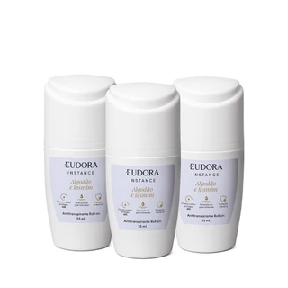 Combo Desodorante Antitranspirante Roll on Instance Algodão e Jasmim 3x55ml em Oferta na Shopee
