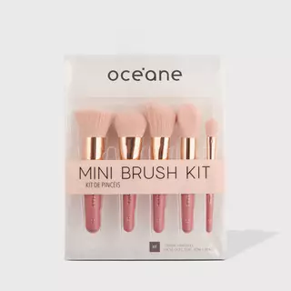 Mini Kit com 5 Pincéis Coral Mini Brush Kit em Oferta na Shopee