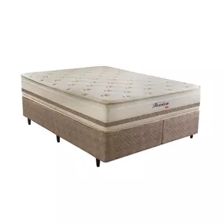 Cama Box com Cabeceira Queen Herval Haarlem de Molas Ensacadas, 69x158x198 cm em Oferta na Shopee