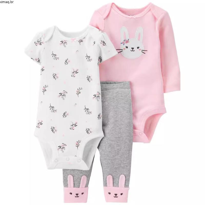 Lucky baby/kit body e calça bebê/ kit body bebê menina carters/conjunto body e calça bebê menina em Oferta na Shopee