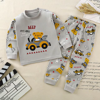 Conjunto de Roupa Íntima Infantil 2025 Outono Inverno Novo Algodão Puro Meninos e Meninas Roupa Térmica Bebê Roupa de Ca em Oferta na Shopee