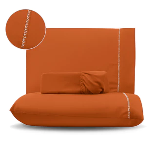 Jogo de Lençol Com Elástico 400 fios Percal 3 Peças Ponto Palito Premium em Oferta na Shopee