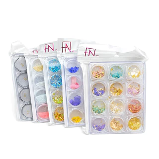 Kit Decoração com 12 UN para Unhas em gel - Fan Nails em Oferta na Shopee