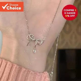 Colar De Arco De Camada Dupla Com Pingente De Lágrima , Joia De Clavícula Moderna , Presente Para Namorada em Oferta na Shopee