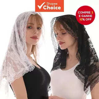 Véu De Capela De Mantilla De Renda Elegante Para Mulheres – Cobertura De Cabeça De Massa Latina Católica Igreja E Oração em Oferta na Shopee