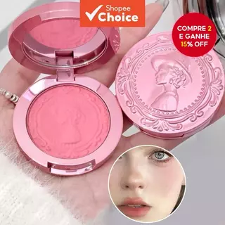 Magia Creme A Pó ! Gege Bear 3D Blush , 12H Soft-Focus Fosco , Desfocar E Esculpir Bochechas em Oferta na Shopee