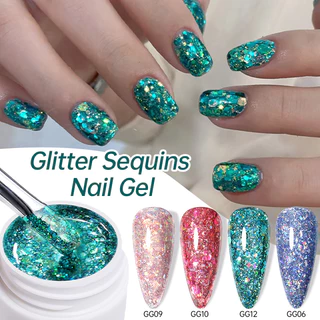 LILYCUTE 7ml Glitter Lantejoulas Gel Polonês Brilhante Nail Art Verniz UV LED Soak off Suprimentos Manicure em Oferta na Shopee