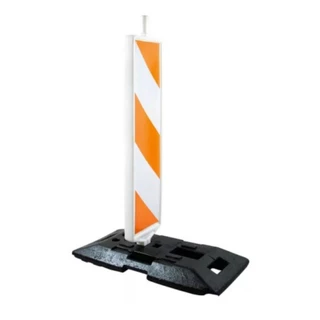 Barreira plástica vertical para sinalização 1,30 m base de borracha - LAMELA em Oferta na Shopee