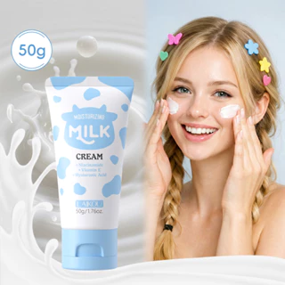 LAIKOU Milk Creme Hidratante 50g-Hidratação Intensa E Iluminador Com Niacinamida Ácido Hialurônico Para Todos Os Tipos D em Oferta na Shopee