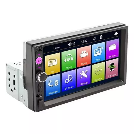 Central Multimídia Automotiva 7” Touch Screen Bluetooth Espelhamento Android